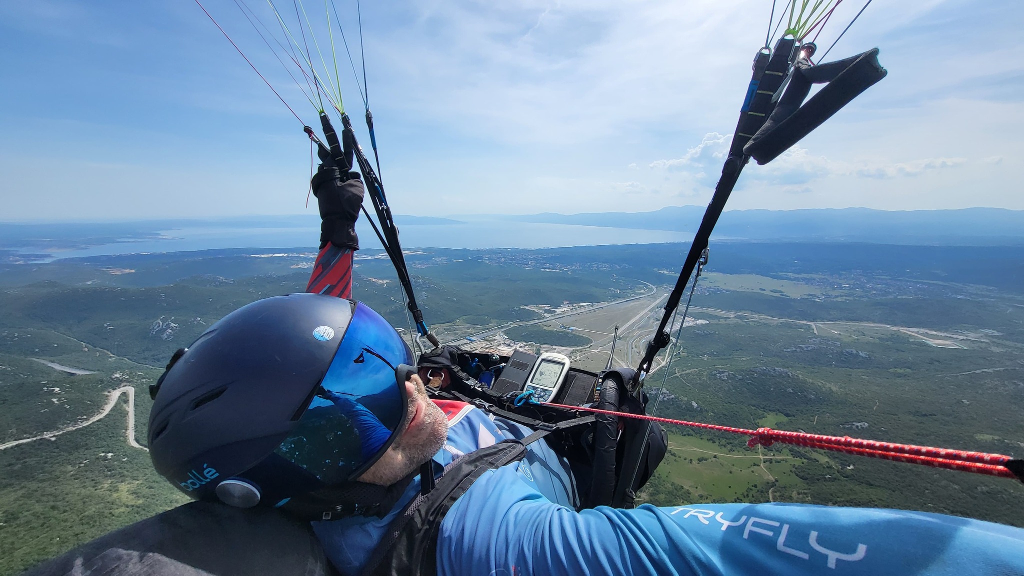 Pilot u letu, pogled na Kvarner